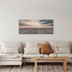 Tablou - Pier la apus de soare (120x50 cm)