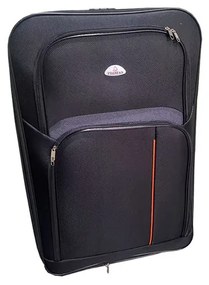 Valiză de cabină ușoară TravelLux cu roți moi detașabile 35x55x20 cm neagră