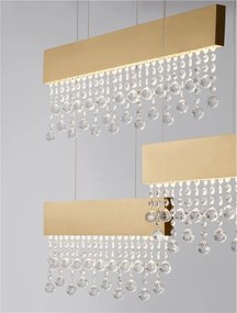 Lustra LED suspendata stil elegant CRISTA aurie