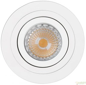 Rama spot directionabil, incastrabil, alb, diam. 9,2cm RADON-R, 43398