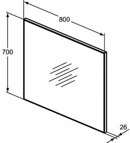 Oglinda Ideal Standard S 80x70 cm