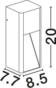 Spot aplicat perete exterior IP65 MAZU negru