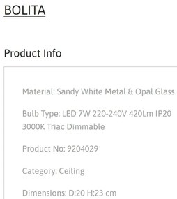 Plafoniera LED design circular BOLITA diametru-20cm, NVL-9204029