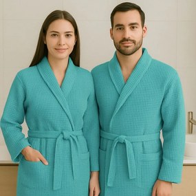 Halat de baie gofrat 100% Bumbac L/XL