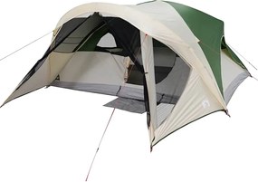 vidaXL Cort de familie pentru 6 persoane, verde, impermeabil