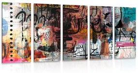 Tablou 5-piese street art artă