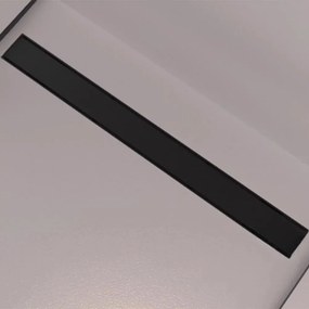Set rigola dus plus capac Wirquin Linear finisaj negru mat 60 cm