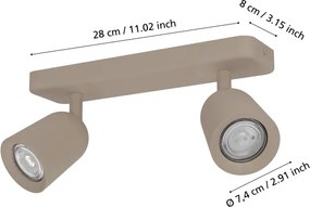 Eglo 902344 - Spot CAMALDOLI 2xGU10/10W/230V bej