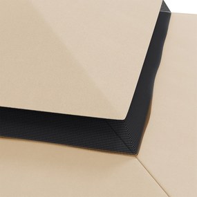 Outsunny Acoperiș de Schimb pentru Foișor 4x3 m cu 2 Niveluri pentru Grădină, Copertină Rezistentă la Apă din Poliester 170g/㎡ cu 8 Găuri de Drenaj, Crem | Aosom Romania