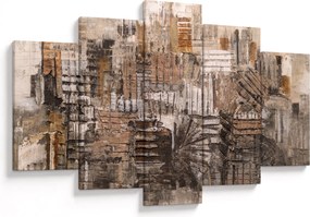 Tablou - Abstract, nuanțe maro (150x105 cm)