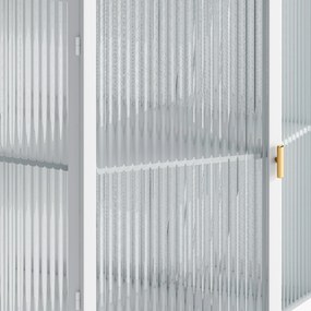 Dulap colțar cu ușă din sticlă, Alb | Aosom Romania