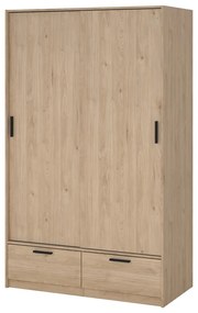 Șifonier cu aspect de lemn de stejar cu ușă glisantă 121x200 cm Line – Tvilum