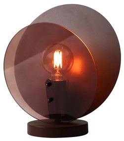 Veioza din metal maro si sticla visinie Toledo