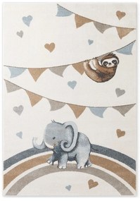 Covor pentru copii crem 160x230 cm Walk like an Elephant Rainbow Party – Villeroy&amp;Boch