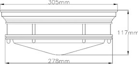 Quintiesse QN-HADRIAN-FS-OZ-CLEAR Plafonieră de tavan pentru exterior HADRIAN, 2 x E27, max. 40 W, 230 V, IP44, bronz