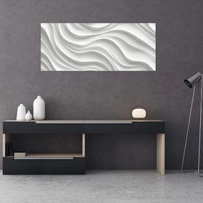 Tablou - Valuri Albe 3D (120x50 cm)