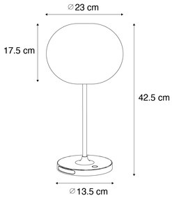 Lampă de masă modernă albă reîncărcabilă - Maloi