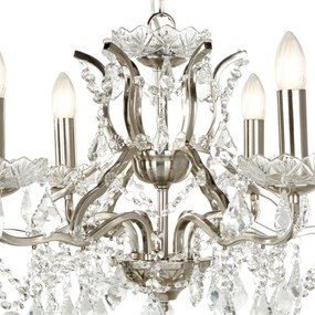 Candelabru stil clasic cu 6 brate Paris argintiu satin 8736-6SS SRT