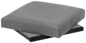 Taburet gri închis cu tapițerie din catifea Estela – Casa Selección