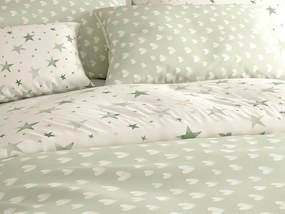 Lenjerie de pat din microfibra STARS HEARTS verzi Dimensiune lenjerie de pat: 70 x 90 cm | 140 x 220 cm