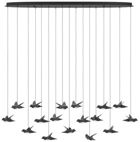 Lustră LED dimabilă pe cablu Eglo 390353 PARATEBUENO 17xLED/3W/230V negru