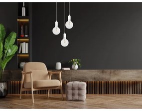 Lustră pe cablu MIROS 3xE27/60W/230V rotundă albă