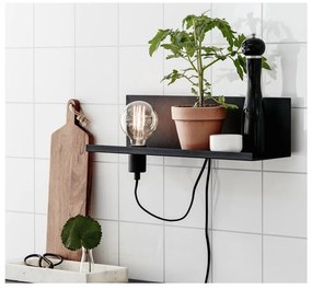 Aplică perete cu stație de încărcare USB Markslöjd Multi, negru