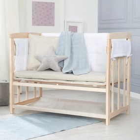 Pătuț leagăn cu spațiu de depozitare și baldachin 90x45 cm Liebhabär – Roba