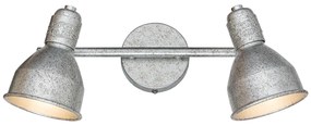 Aplica cu 2 spoturi design industrial THELMA argintiu antic 5387 RX