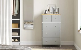 Comoda cu sertare HALLY 53x93 cm, stejar/alb