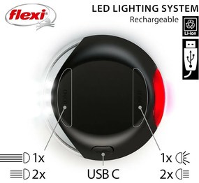 Lanternă Flexi LED sistem de iluminare negru, 7 x2 cm