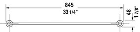 Duravit D-Code Suport prosop baie tip bara 80 cm