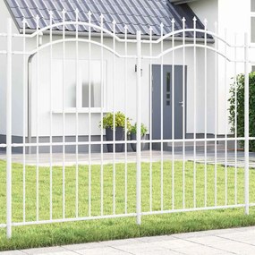 vidaXL Gard de Grădină Alb 240 x 215 cm Oțel vopsit în pulbere