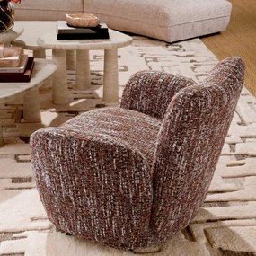 Fotoliu pivotant design LUX Merida, Boucle sonata red