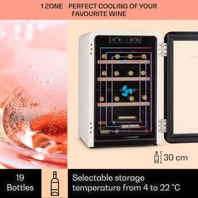 Vinetage 19 Uno, frigider pentru băuturi, 70 litri, 4-22°C, retro-design