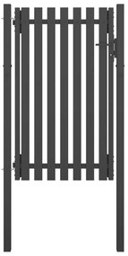 vidaXL Poartă de gard de grădină din oțel, 100x150 cm, antracit