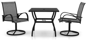 3060281 vidaXL Set mobilier de grădină, 3 piese, textilenă și oțel