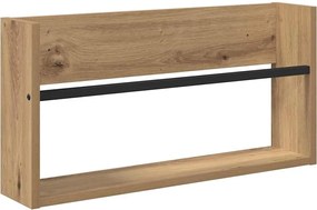 vidaXL Raft pentru reviste cu raft Stejar Artizanal 60 x 12 x 30 cm