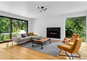 LED Lustră aplicată CAMBRIDGE 4xE27/8W/230V neagră