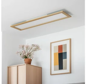 Panou LED RGBW dimabil aplicat/încastrat Eglo SALOBRENA-C LED/34W/230V maro + telecomandă