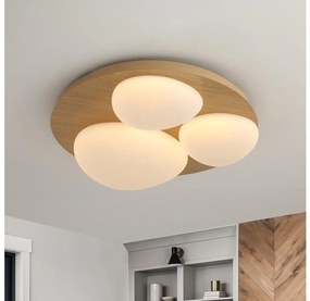 Brilagi - Plafonieră LED VISBY WOOD, 36W, 230V, Ø 50 cm, maro