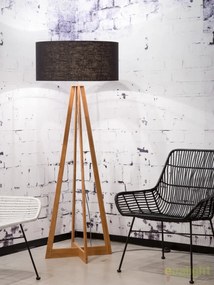 Lampadar realizat din materiale naturale, durabile si ecologice, EVEREST/F negru