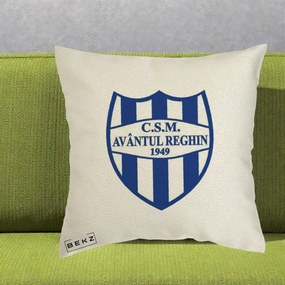 Perna Personalizata CSM Avantul Reghin 1949, 40x40 cm, Ecru, Husa Detasabila, Perna Inclusa, BEKZ®