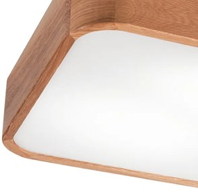 Plafonieră OAK SQUARE 2xE27/15W/230V 35x35 cm stejar