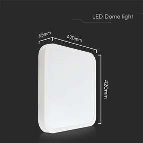 LED Plafonieră baie 48W 230V IP44 6500K 42x42 cm alb