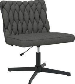 vidaXL Scaun de birou pivotant, gri închis, material textil