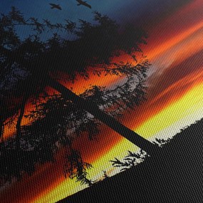 Tablou - Silueta unui lup (70x50 cm)