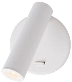 Aplica LED cu spot directionabil design minimalist Laredo alba NVL-8140521