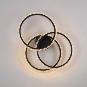 JUST LIGHT. 14734-18 - Plafonieră LED GLITRA LED/37W/230V, Ø 50 cm, neagră