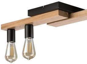 Lustră aplicată MATTE 2xE27/15W/230V + 3xG9/5W/230V negru/stejar